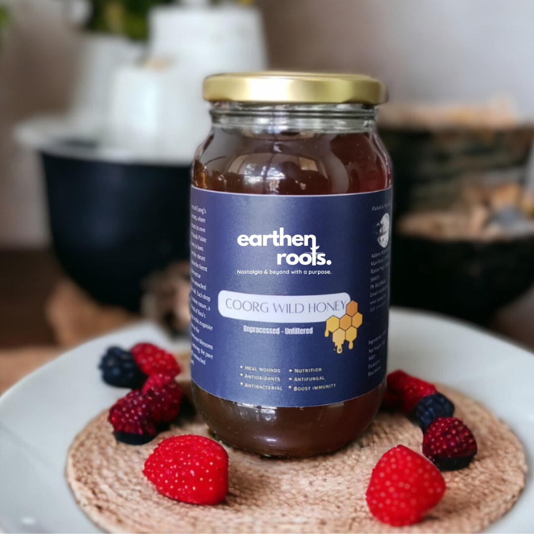 Earthen Roots Coorg Wild Forest Honey | Pure and Unprocessed | Western Ghats